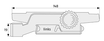 Skizze: Rollladensicherung ABUS RS97