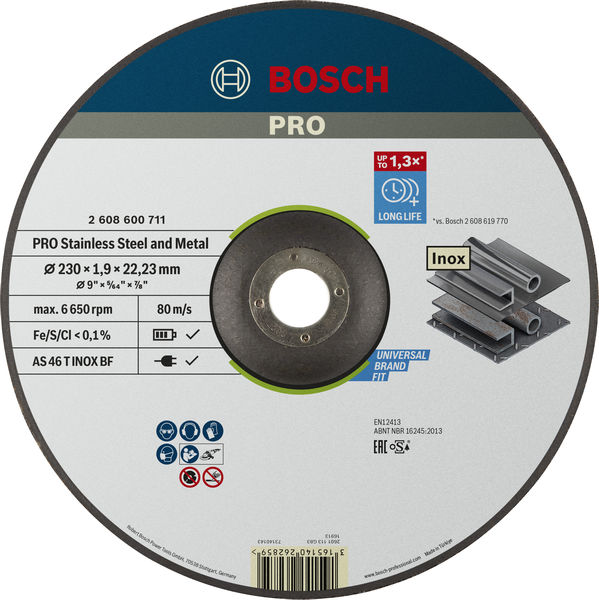 Bosch PRO Stainless Steel and Metal Trennscheibe, 230 x 1,9 x 22,23 mm