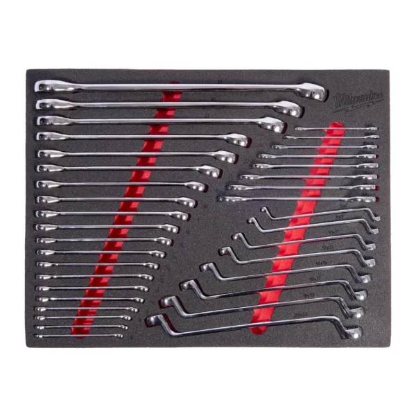 Milwaukee 36-teilige Einlage für Werkstattwagen MAX BITE Ringmaulschlüssel Einlage