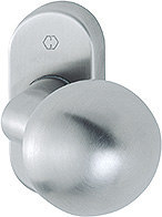 HOPPE FH Knopf auf Rosette FS-E50G/55, feststehend, Edelstahl