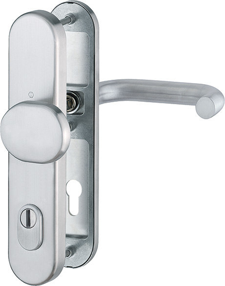 HOPPE FH Schutz-Wechselgarnitur Paris mit Langschild FS-E86G/3332ZA/3310/138F, ES 1, Edelstahl