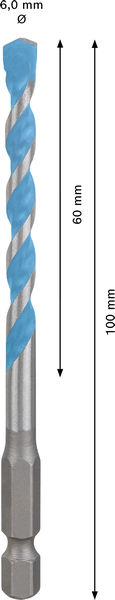 Bild der Produktabmessungen, Bohrerspitze, spiralförmige Nut, Metall, gedrehte Spiral, Schneide