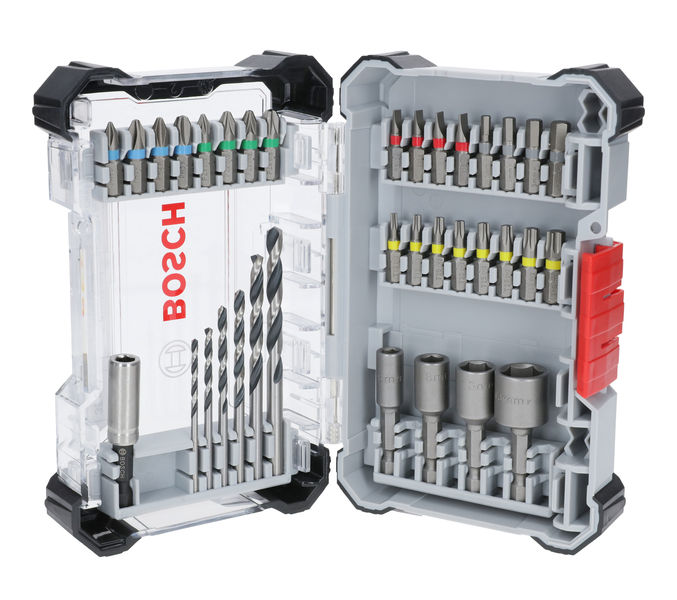 Bosch Extra Hard und Metal HSS Set, 35?tlg. im Pick and Click-Koffer