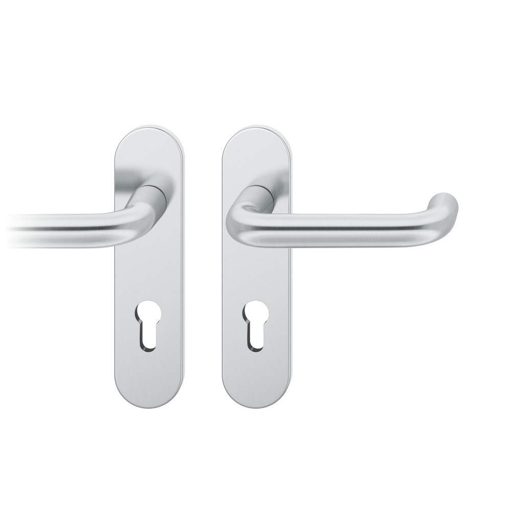 FSB Drückergarnitur mit Kurzschild 72 1070, AGL 3, Edelstahl