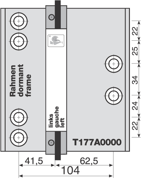 Bohrlehre Dr. Hahn T177A0000 für Türband 4