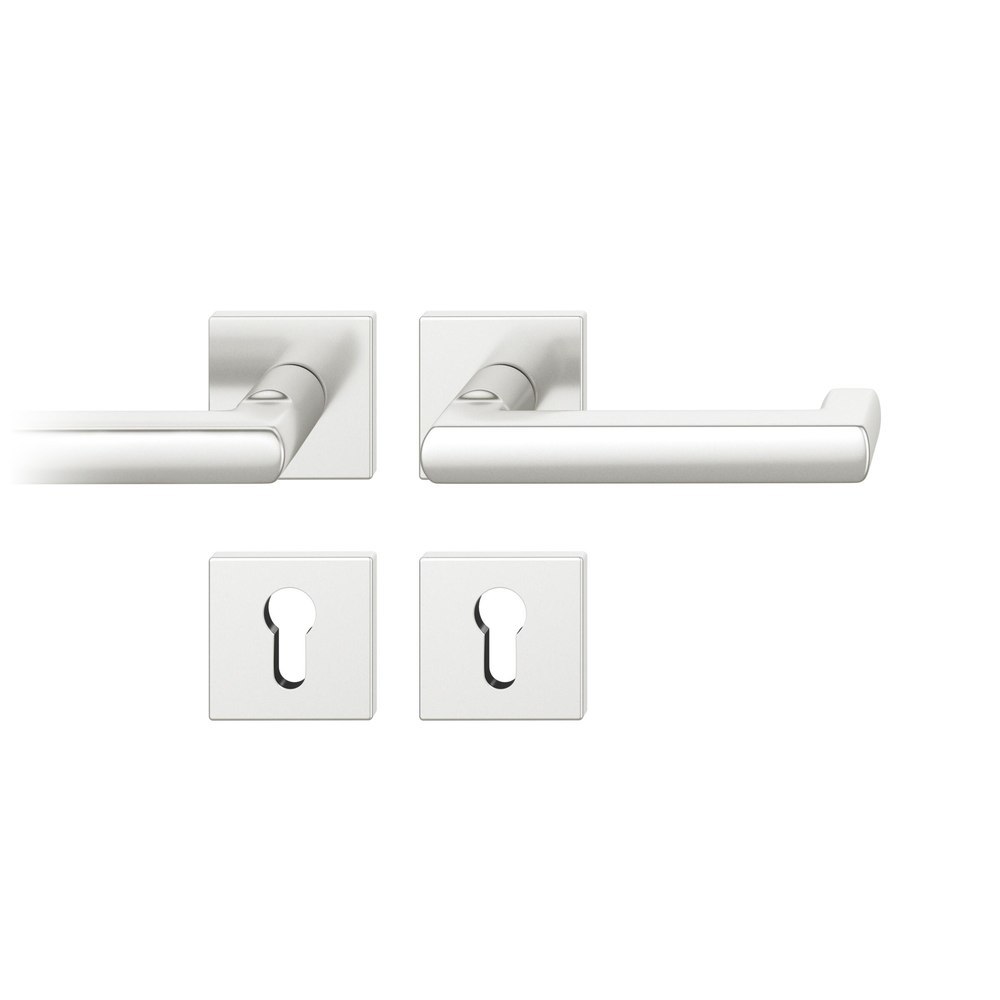 FSB FH Drückergarnitur mit Rosetten 79 1031, eckig, mit Nocken, VK 9, AGL3, Aluminium