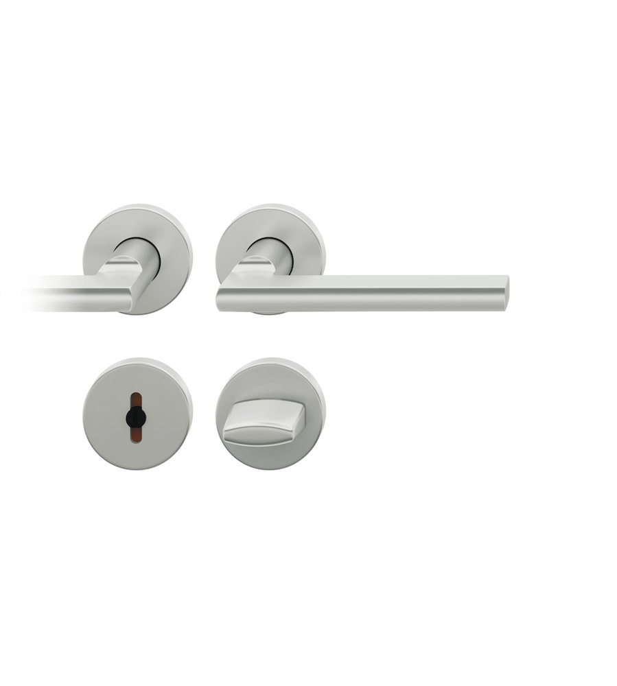 FSB Drückergarnitur mit Rosetten 12 1035, ASL, rund, VK 8 mm, mit Nocken, Aluminium