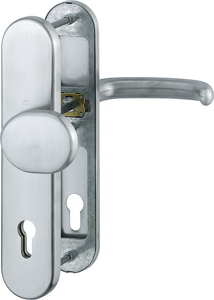 HOPPE Schutz-Wechselgarnitur San Francisco mit Langschild E86G/3331/3310/1301, 10/92 mm, Edelstahl