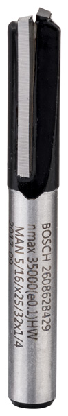 Bosch Nutfräser, 1/4-Zoll, D1 8 mm, L 19,6 mm, G 51 mm