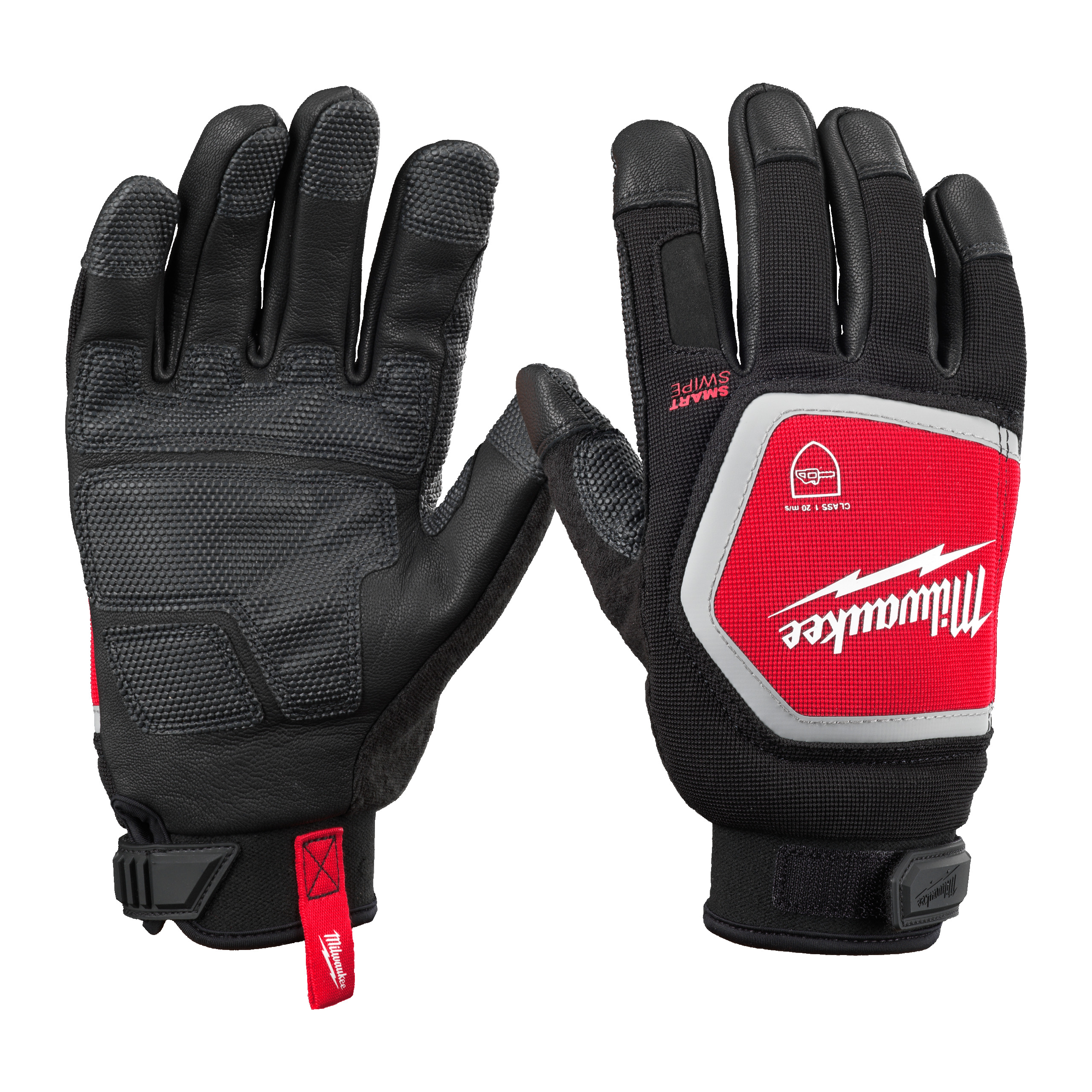 Handschuhe, Motorradhandschuhe, Schutzhandschuhe, Schwarz, Rot