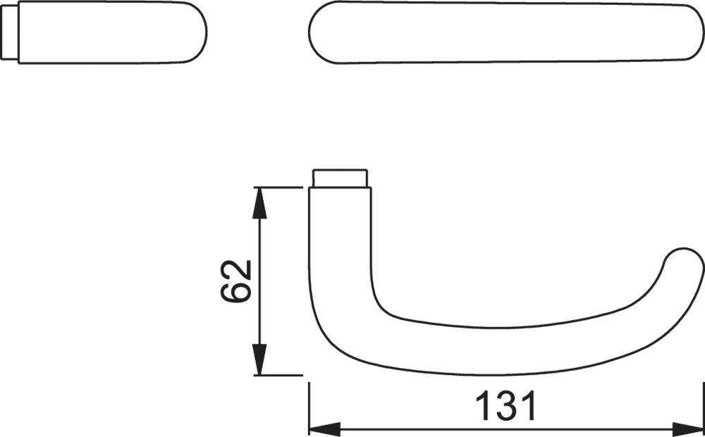 U-Bügel, Haken, Anhängergabel, Rundstahl, Maße 131x62