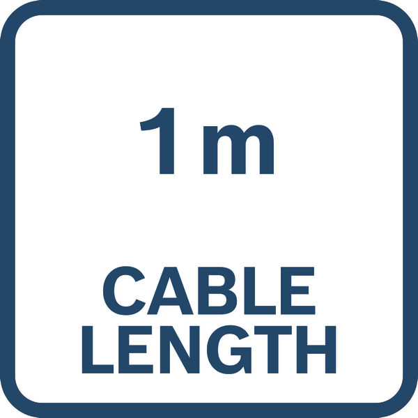 Symbol, 1 m, kabel, länge, messung, kennzeichen