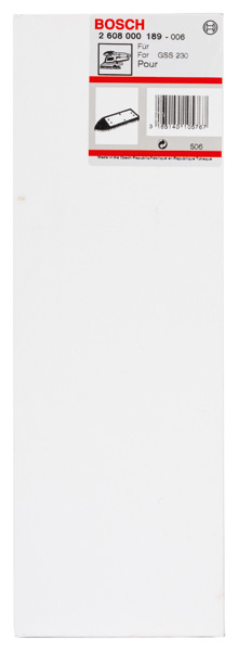 Bosch Schleifplatte 185 x 93 mm, für GSS 230 A, GSS 230 AE, mit Kletthaftung