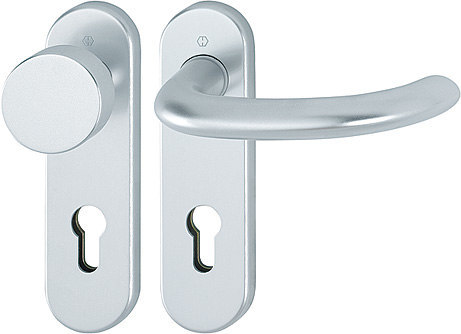 HOPPE Wechselgarnitur Marseille mit Kurzschild 58/353K/1138, Aluminium