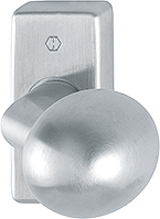 HOPPE Knopf auf Rosette E50G/44, feststehend, Edelstahl