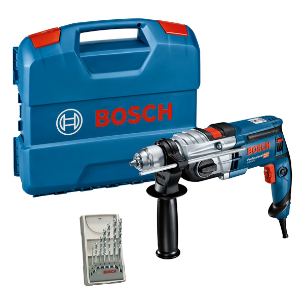Bosch Schlagbohrmaschine GSB 20-2, mit 7-teiligem Steinbohrer-Set