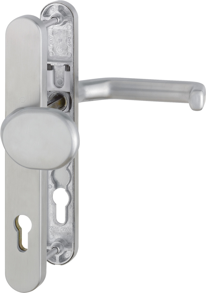 HOPPE Schutz-Wechselgarnitur mit Schmalschild Liverpool E86G/3358/3357N/1313G, Edelstahl