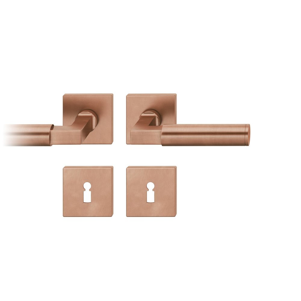 FSB Drückergarnitur mit Rosetten 12 1102, ASL, eckig, VK 8 mm, mit Nocken, Bronze