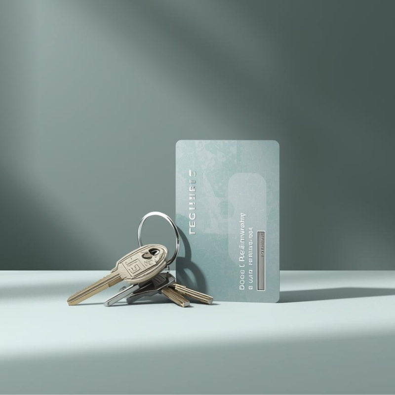 Schlüssel, Kreditkarte, Text