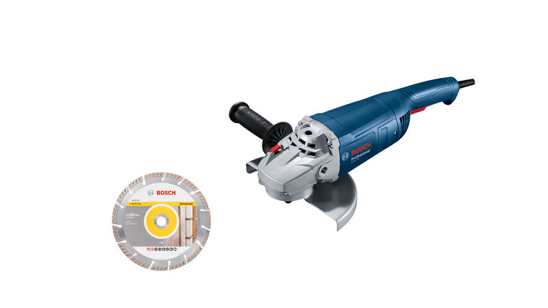 Bosch Kabelgebundener Winkelschleifer GWS 20-230 P: 1x Diamanttrennscheibe, Standard for Universal