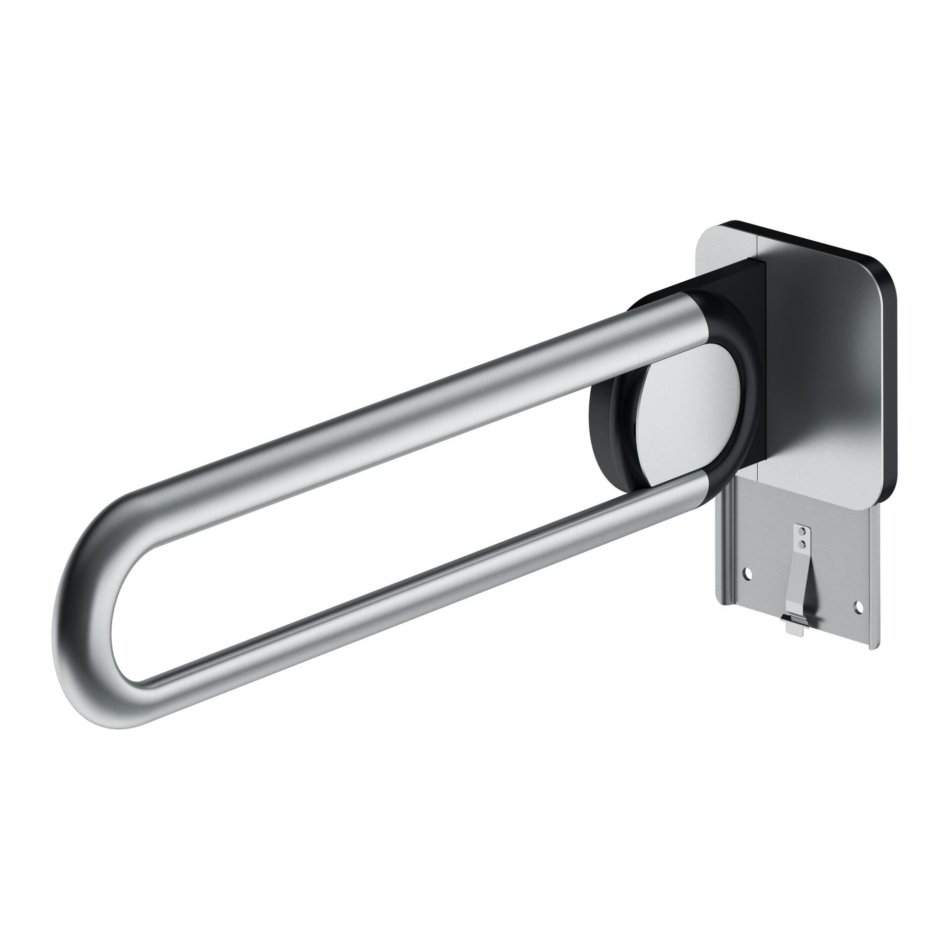 Griffriegel, Haltegriff, Klapparm, Wandhalterung, Silber