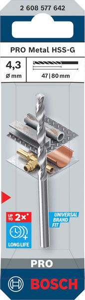 Produktbild Verpackung, CNC Bohrer, HSS-G, Metallbohrer, Spanbohrer, Universell einsetzbar