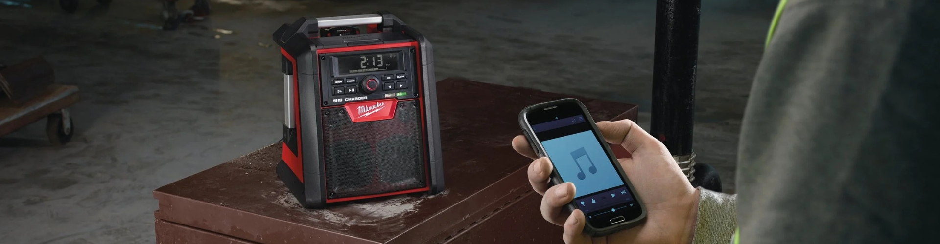 Powerbank, Bluetooth-Lautsprecher, Milwaukee, Wiederaufladbar, Tragbar