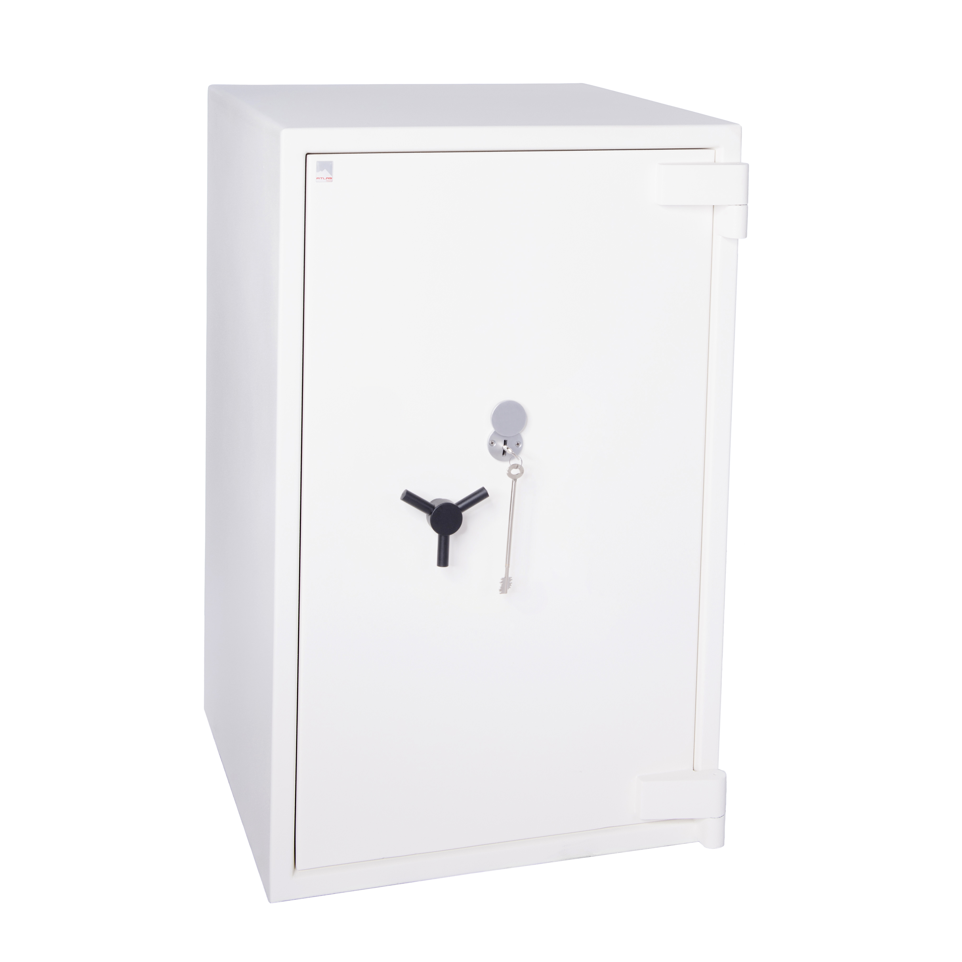 Sicherheitsschrank, Stahlsafe, weißer Safe, schlüsselbar, Tresor