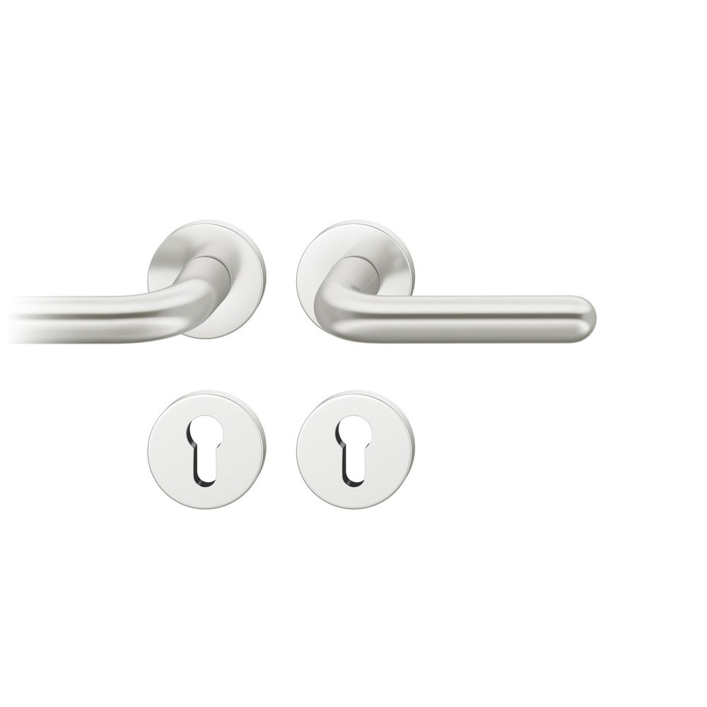 FSB FH Drückergarnitur mit Rosetten 76 1147, rund, mit Nocken, VK 9, AGL3, Aluminium