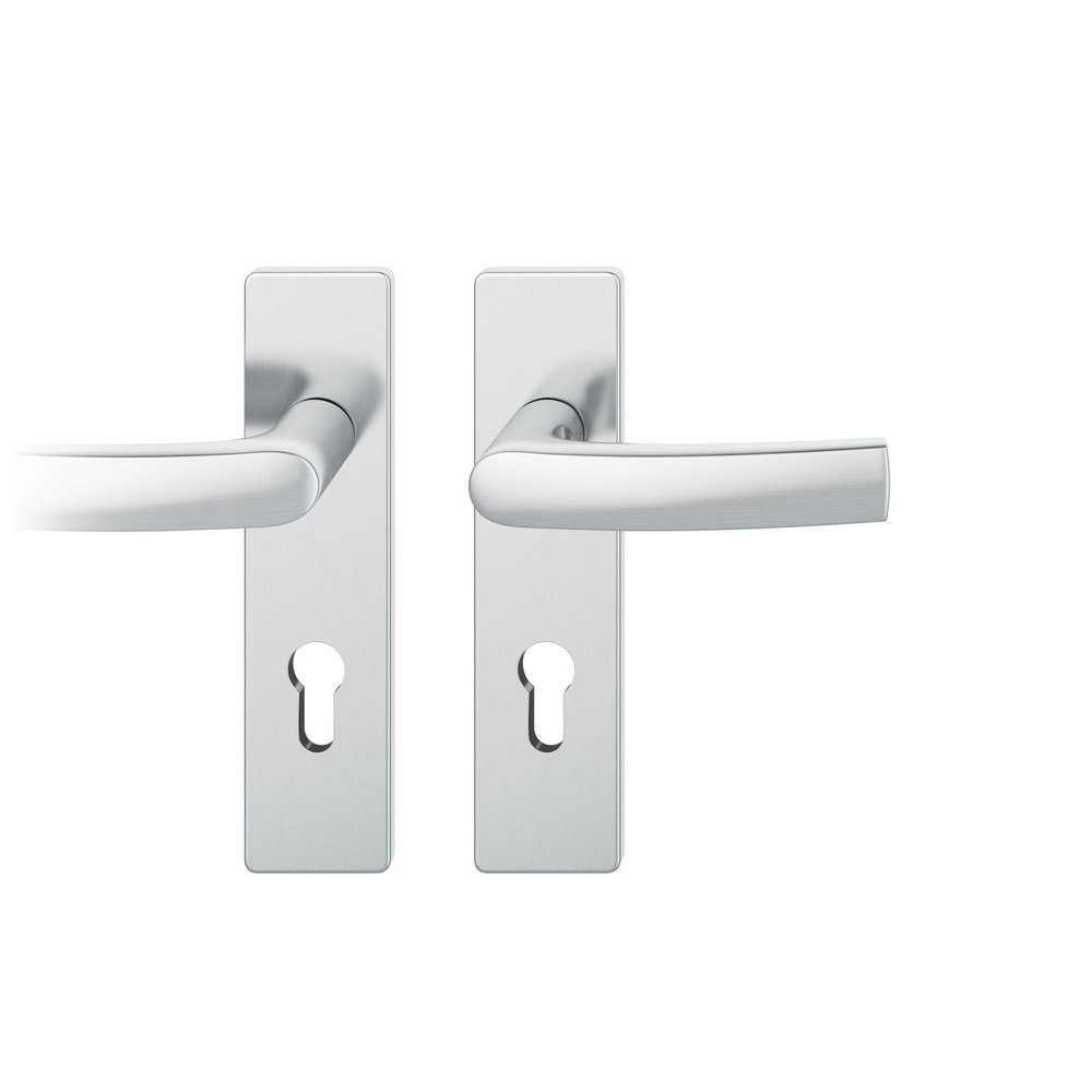 FSB Drückergarnitur mit Kurzschild 12 1015, VK 8, eckig, mit Nocken, Edelstahl