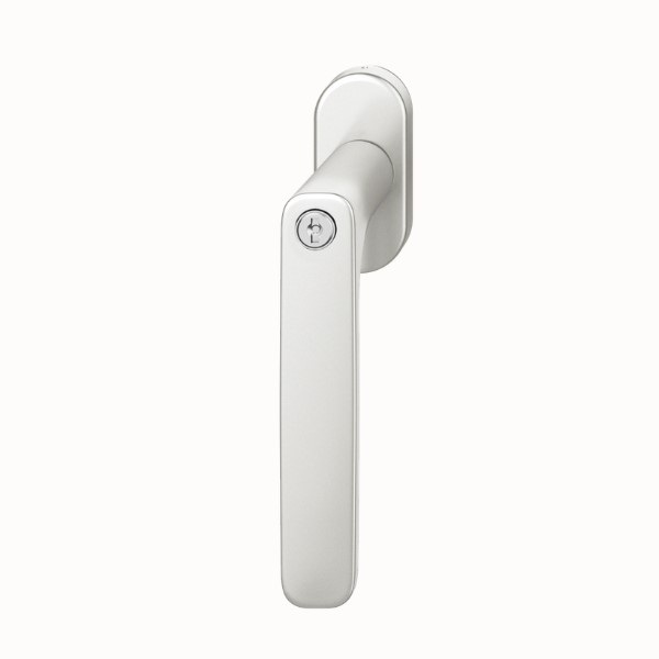 FSB Fenstergriff 34 1289, abschließbar, oval,Vierkant 7/35-40, gleichschließend, naturfarben eloxiert