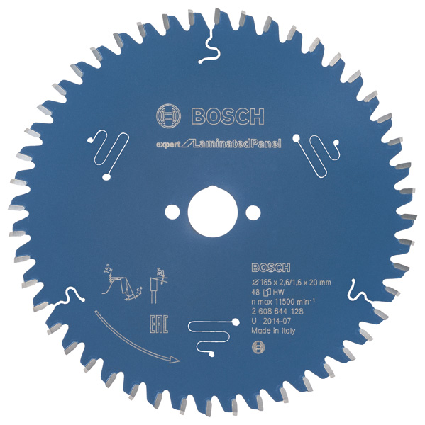 Bosch Kreissägeblatt Expert for Laminated Panel, 165 x 20 x 2,6 mm, 48