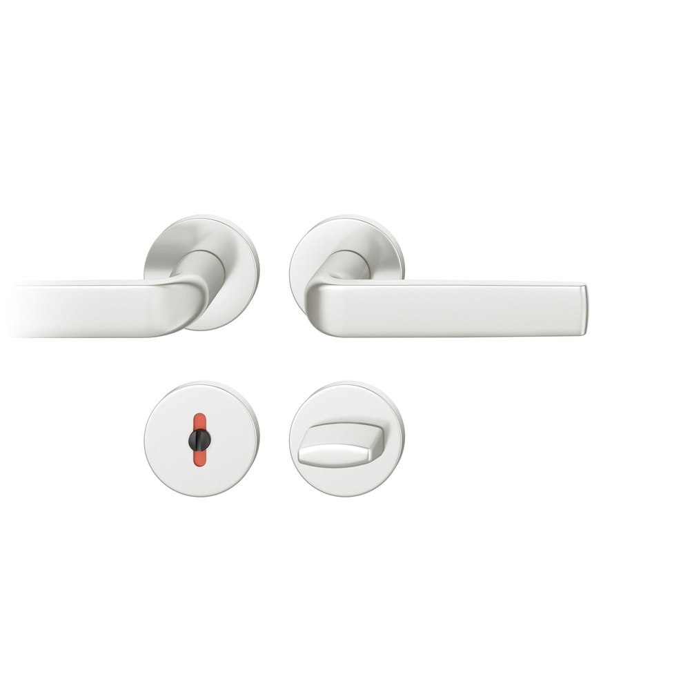 FSB Drückergarnitur mit Rosetten 12 1267, ASL, rund, VK 8,5 mm, mit Nocken, Aluminium