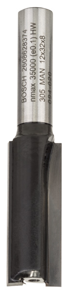 Bosch Nutfräser, 8 mm, D1 12 mm, L 32 mm, G 62 mm