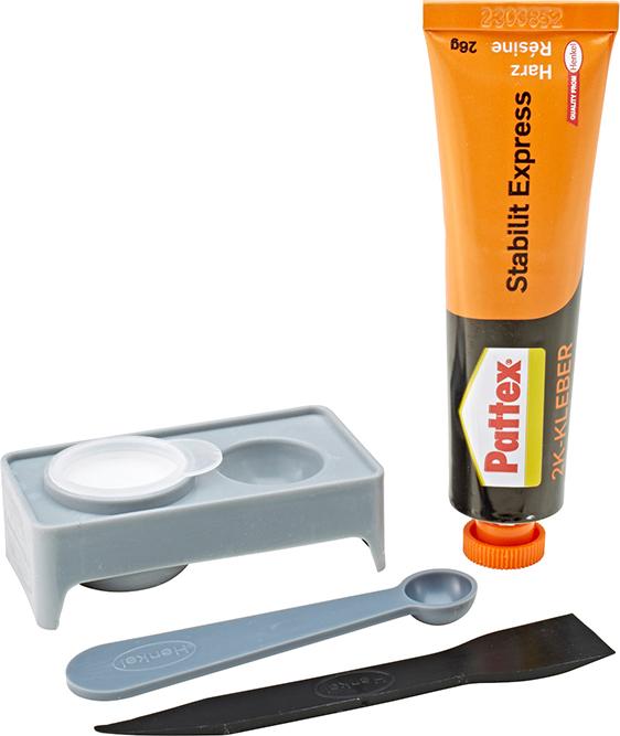 Kleber, Röhre, Kleber-Set, Schablone, Spatel