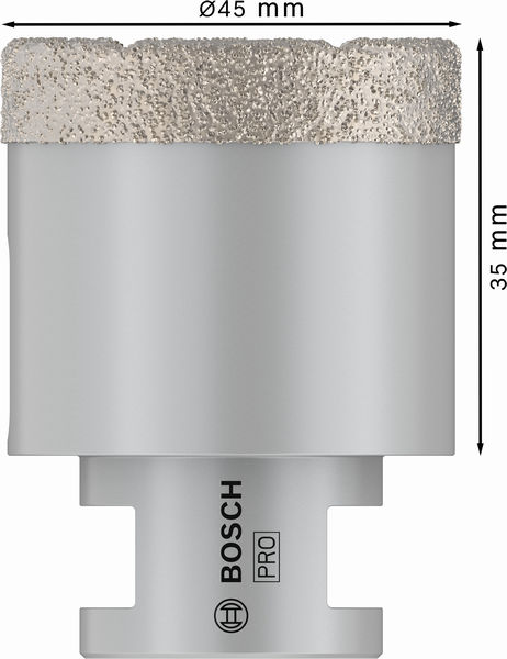 Bosch PRO Core Cutter dry, 45 x 35 x 22,23 mm