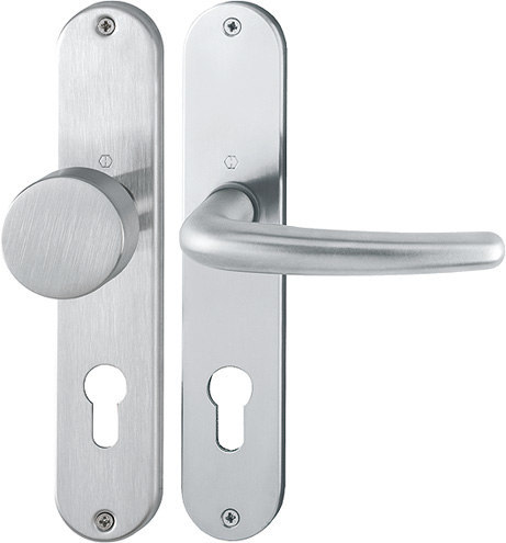 HOPPE Wechselgarnitur Denver mit Langschild E58/302/1310Z, Edelstahl