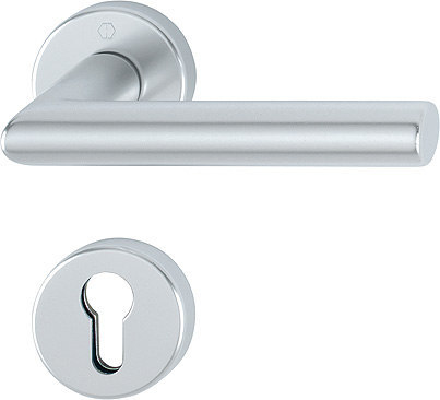 HOPPE Drücker-Halbgarnitur Amsterdam mit Rosetten 1400/42/42S, Aluminium