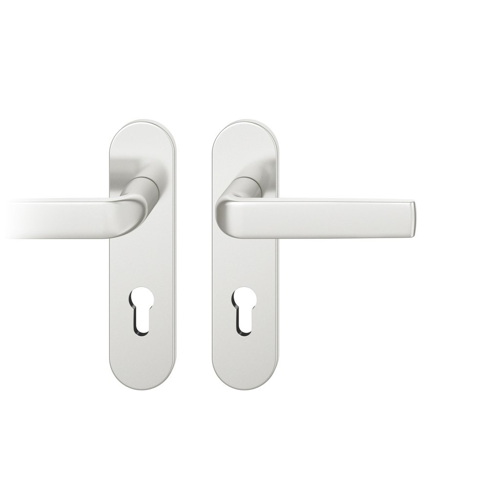 FSB FH Drückergarnitur mit Kurzschild 76 1267, AGL 3, Aluminium