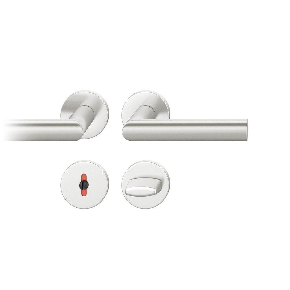 FSB Drückergarnitur mit Rosetten 12 1108, ASL, rund, VK 8 mm, mit Nocken, Aluminium