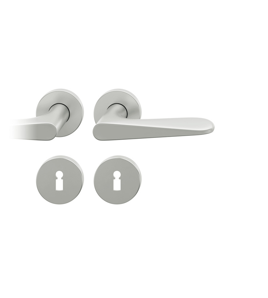 FSB Drückergarnitur mit Rosetten 12 1144, ASL, rund, VK 7 mm, mit Nocken, Edelstahl