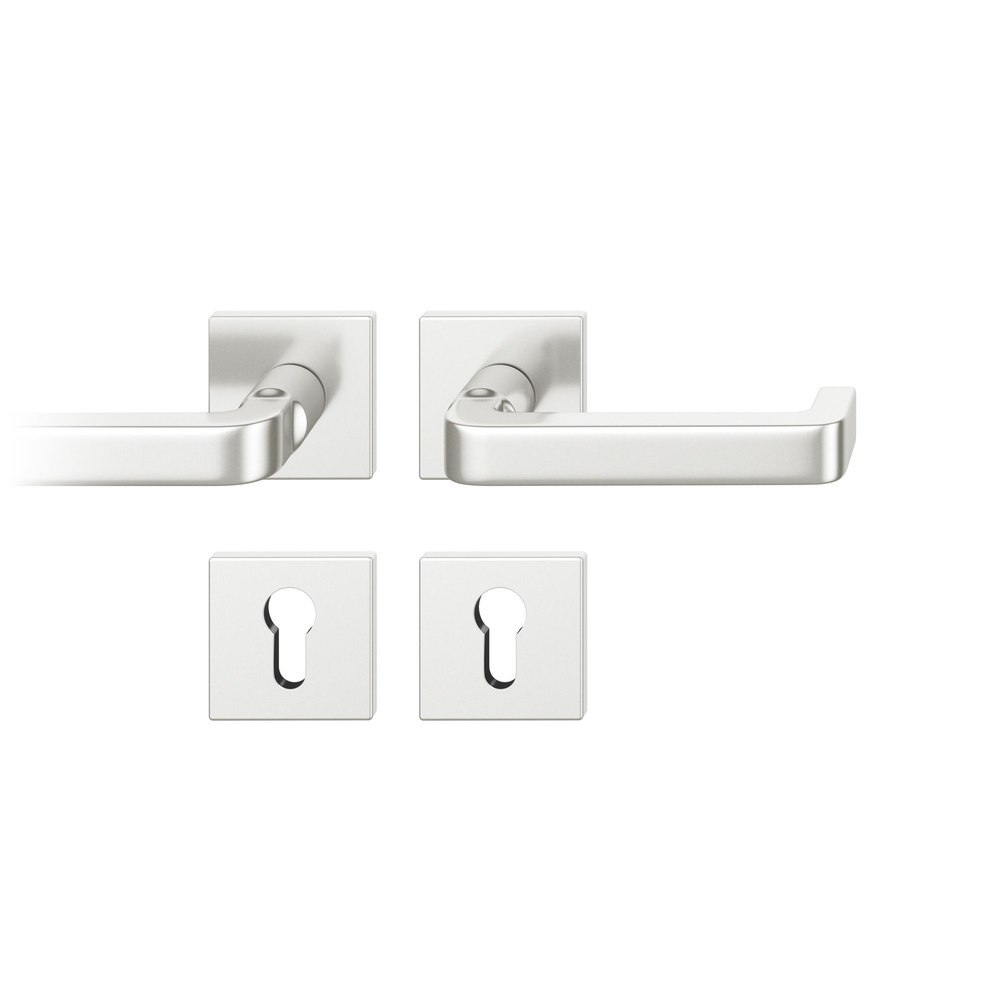 FSB FH Drückergarnitur mit Rosetten 79 1134, eckig, mit Nocken, VK 9, AGL3, Aluminium