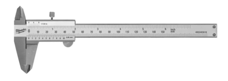 Verniercaliper, Messschieber, Metall, Silber, Lineal