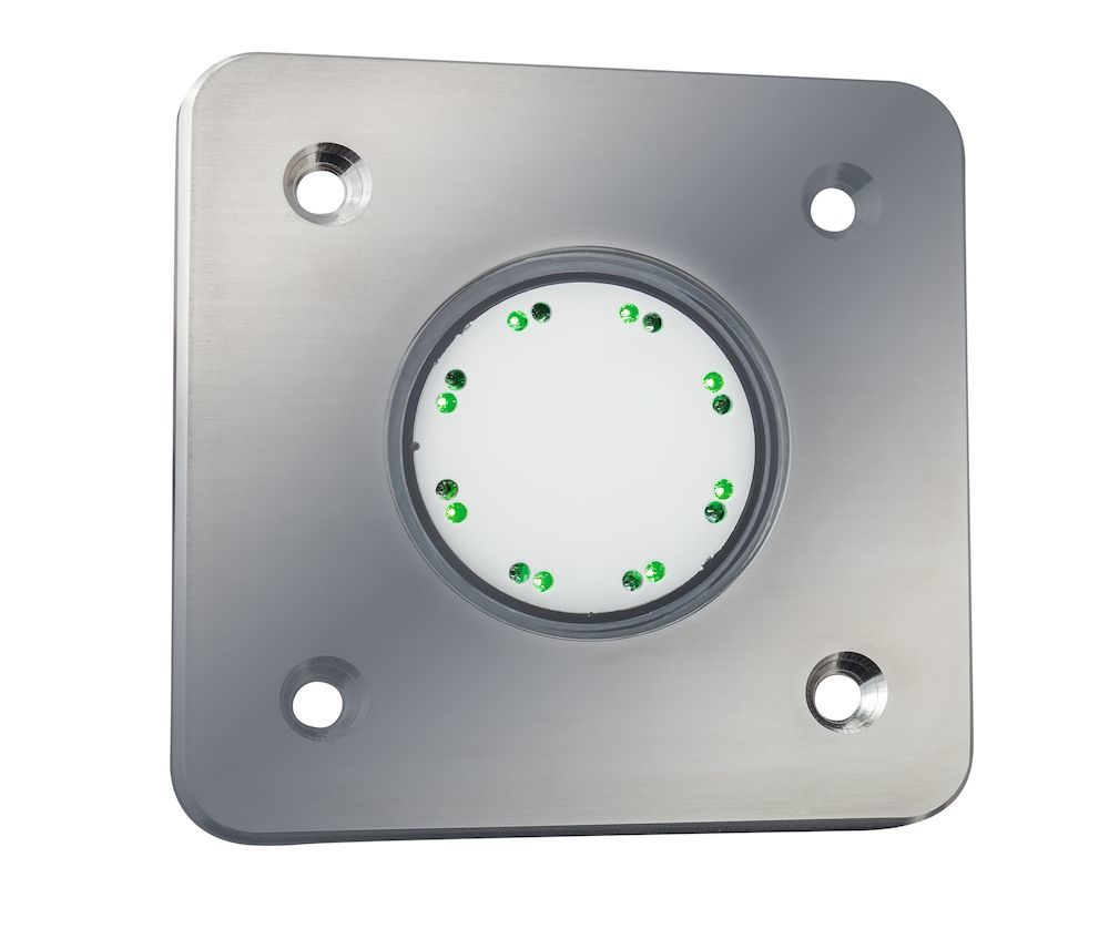 LED, Panel, Metallplatte, Grüne LEDs, Rundes Licht
