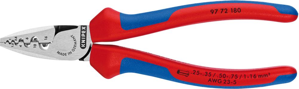 KNIPEX Aderendhülsenzange  mit Mehrkomponenten-Griffen 180mm qmm