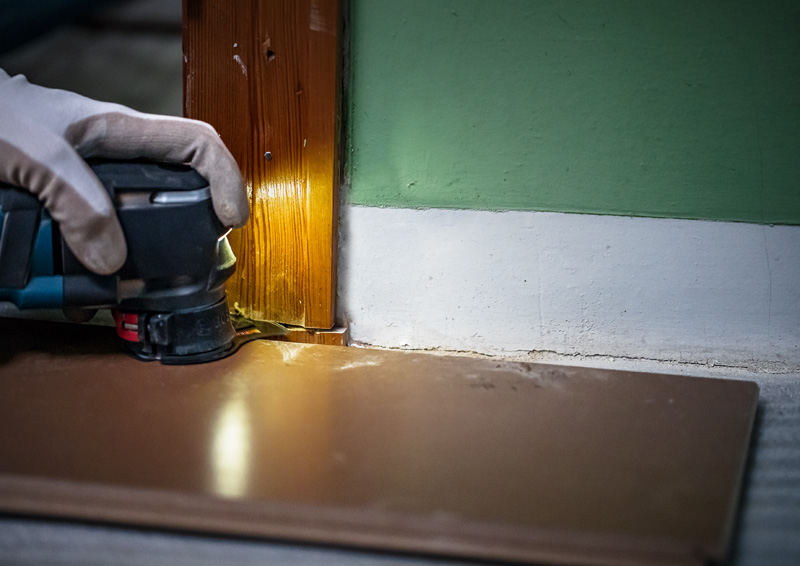 Detailbild, Elektrischer Schleifer, Schleifgerät, Holzarbeit, Metalloberfläche, Lampe/Glanz