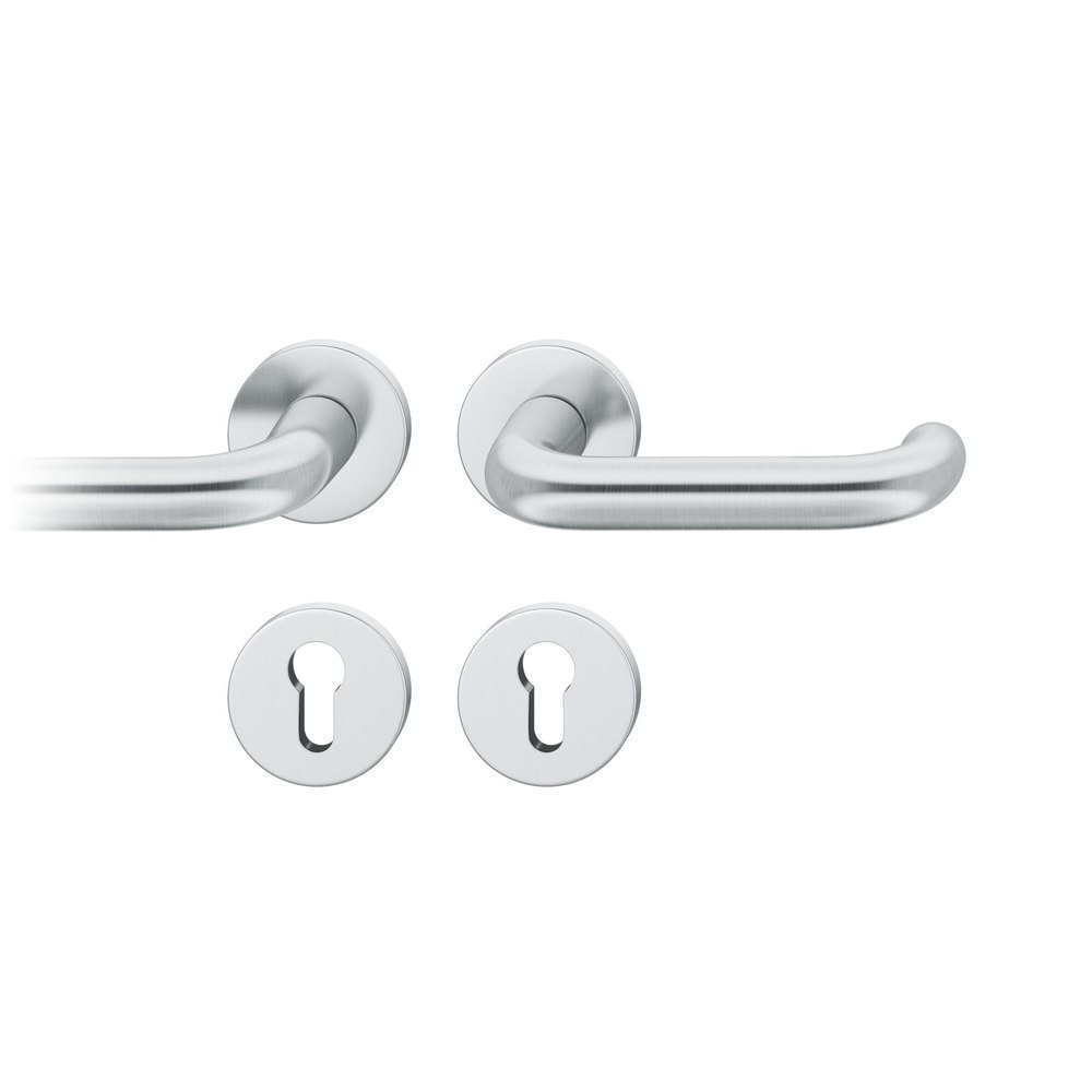 FSB FH Drückergarnitur mit Rosetten 79 1146, rund, mit Nocken, VK 9, AGL3, Edelstahl