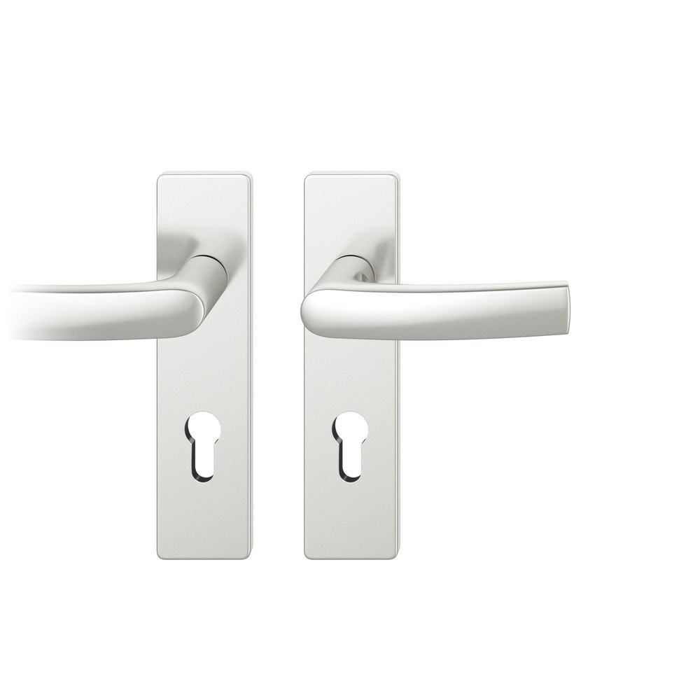 FSB Drückergarnitur mit Kurzschild 72 1015, AGL3, Aluminium