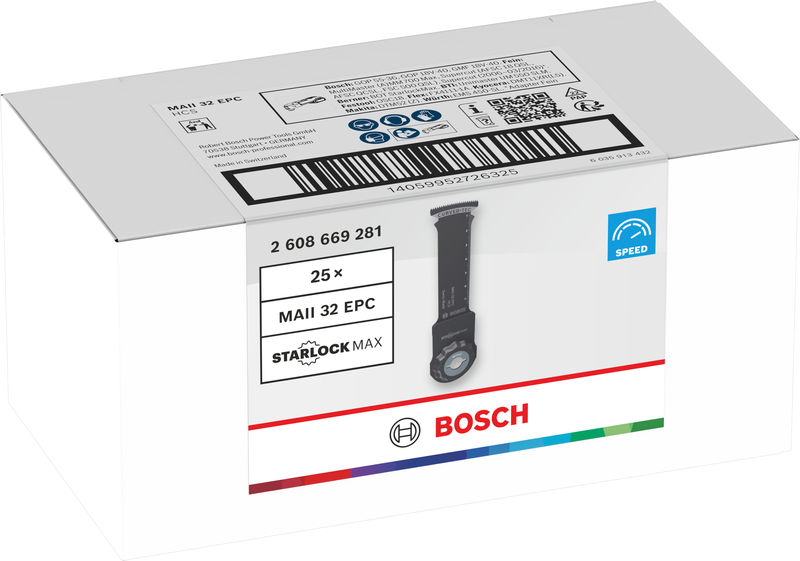 Produktbild Verpackung, Kunststoffbox, Sägeblattwerkzeug, Schraubendreher, BOSCH, Verpackung