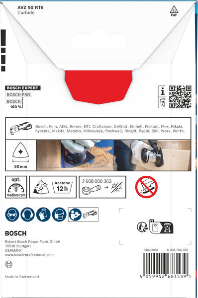 Produktbild Verpackung, Carbide, Diamond-impregnated, Rotary tool accessory, Sawing disk, 90 mm